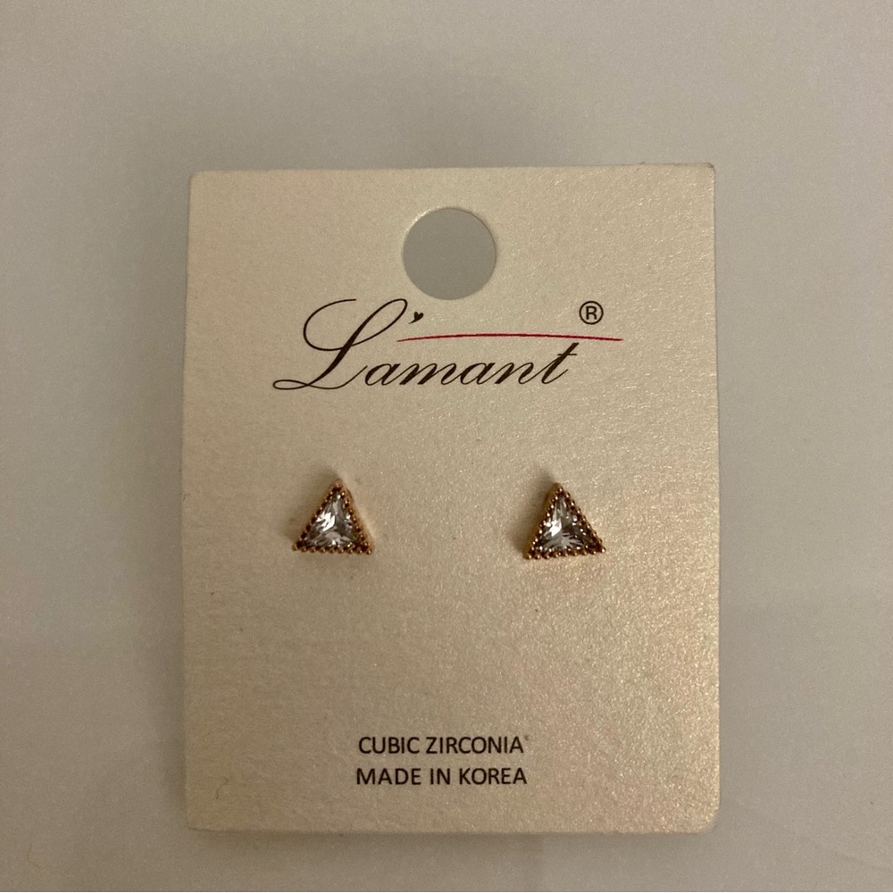 Gold Triangle Stud Earrings *NEW*